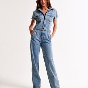 Abercrombie 90s Relaxed Denim Jumpsuit